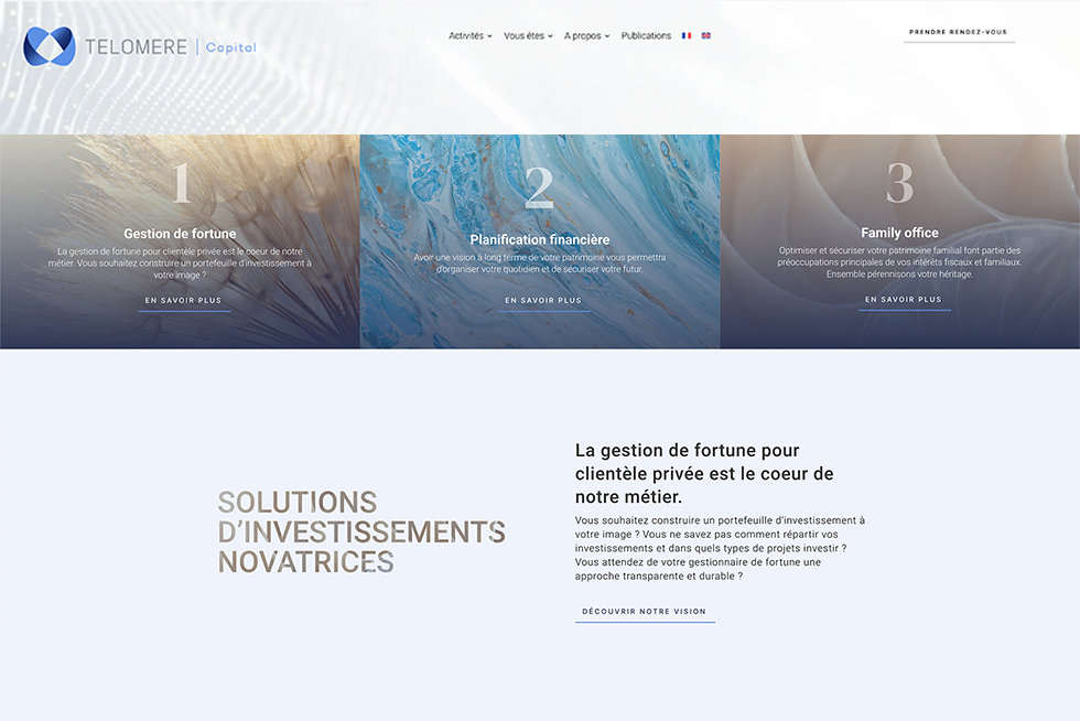Telomere Capital a lancé son nouveau site internet