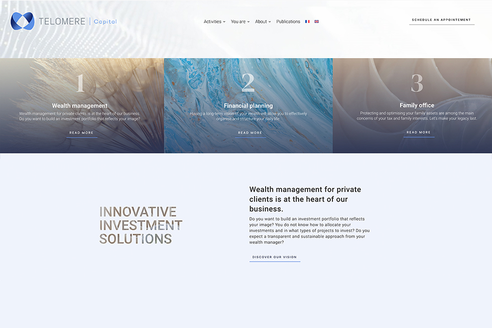 Telomere Capital launched its new website